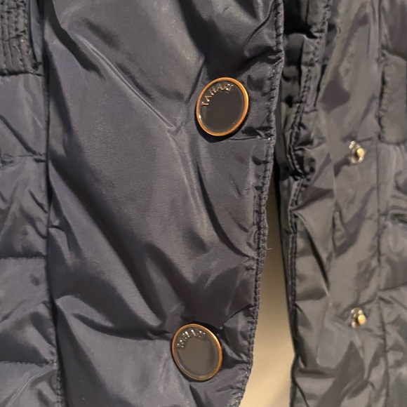 Tahari Insulated Puffer Jacket Blue Nylon Womens - Picture 5 of 7